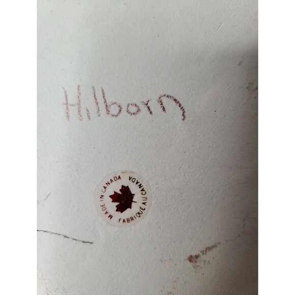 Vintage 80s Hilborn Pottery Brown Blue Drip Glazed Ceramic Handmade Ruffle Bowl - Picture 7 of 7